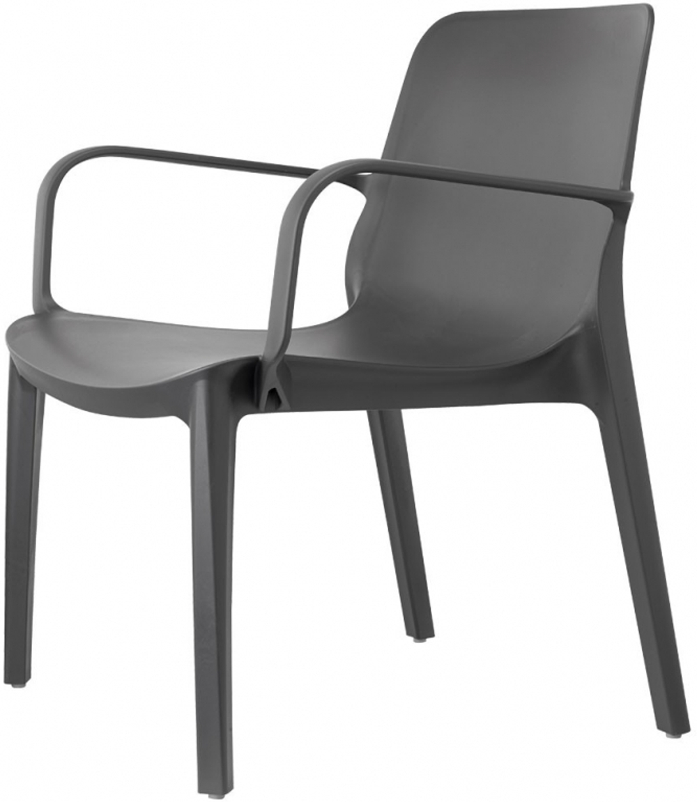 Кресло пластиковое Scab Design Ginevra Lounge, антрацит