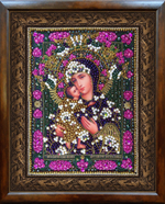 И-19в Набор для вышивания хрустальными камнями Богородица "Феодоровская" (маленькая)