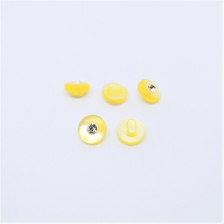 Пуговицы №639, на ножке, 11мм, цв.желтый (CB PS-17)