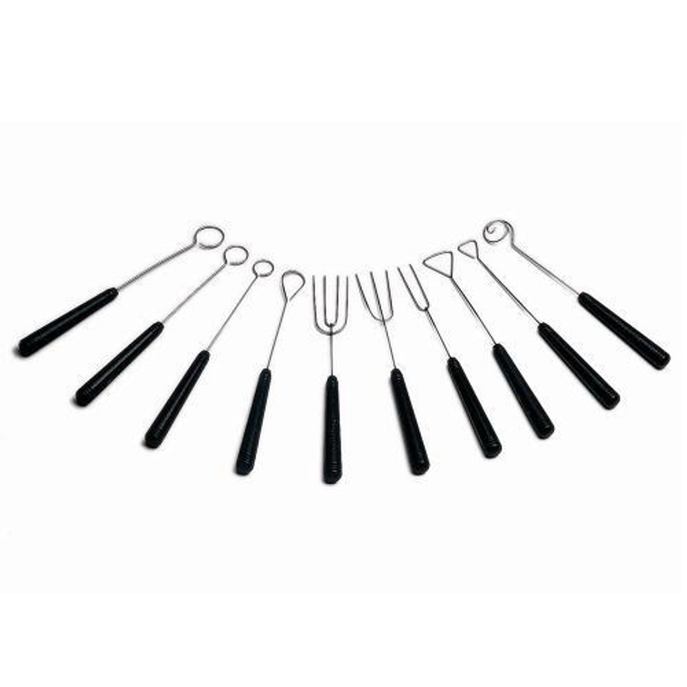 Набор Инструментов Для Работы С Шоколадом 10 Предметов, Нерж.Сталь С Пластиковыми Ручками Chocofork