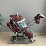 Коляска-санки комбинированная «Ника Детям 7-6» с бельчонком шоколадный (арт. НД7-6/12)