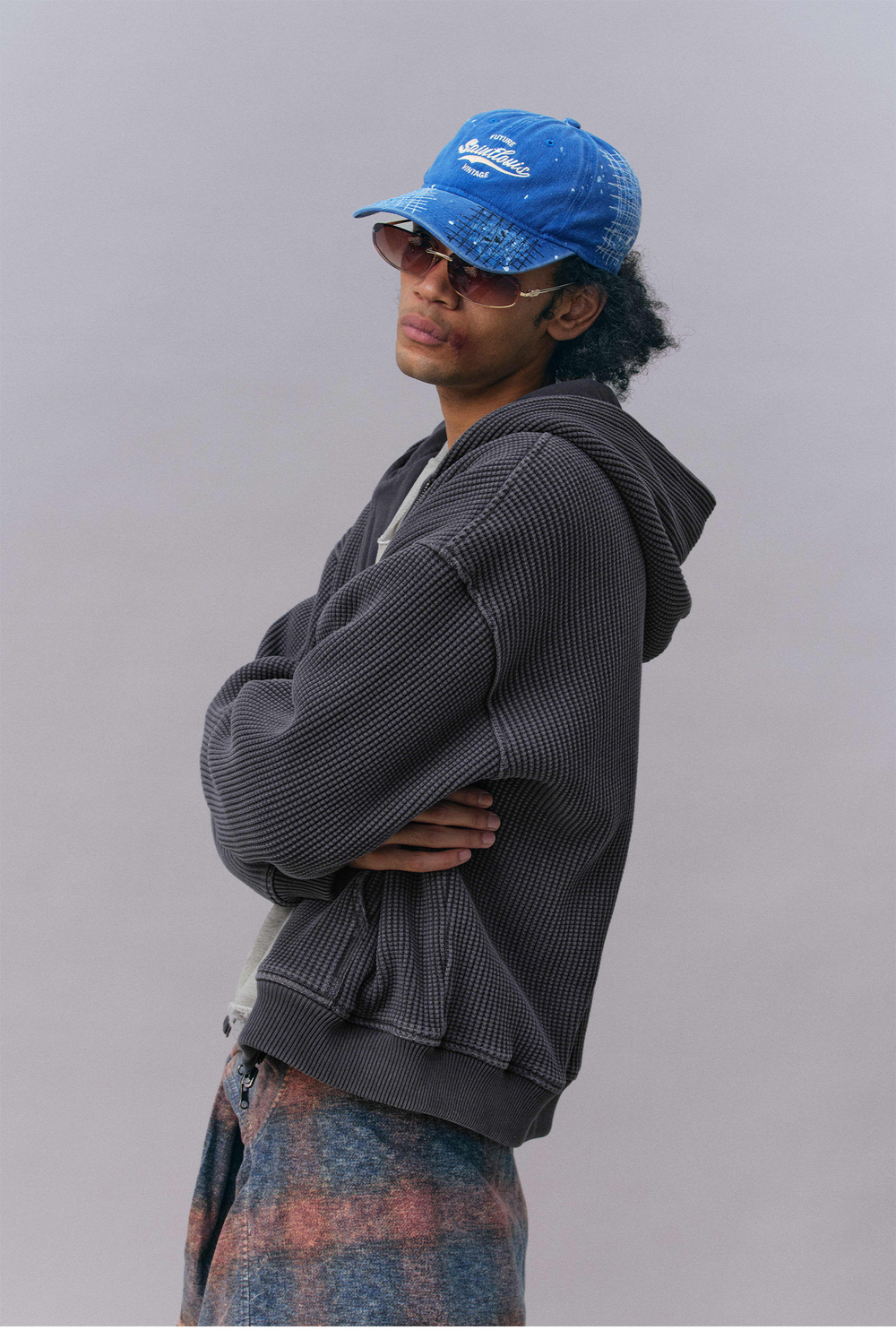 Худи Двухсторонний Nothomme Monterest vintage waffle knit reversible relaxed fit hooded