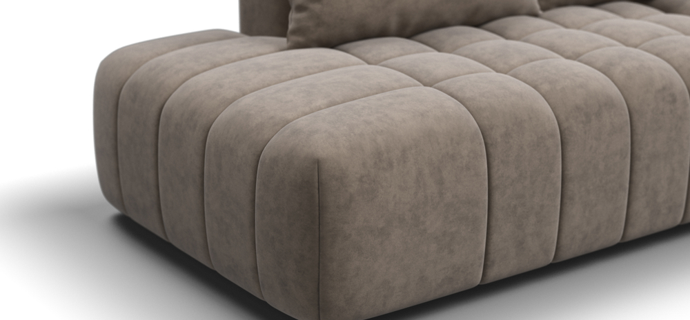 Диван Босс Твин прямой Велюр Роял тауп