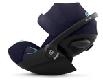 Коляска Cybex Coya Matt Black Frame Cloud G i-Size Ocean Blue Plus Leaf Green с дождевиком