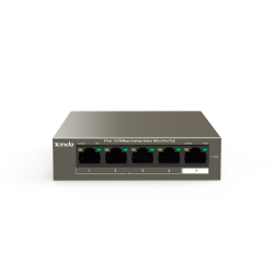 Коммутатор TENDA TEF1105P-4-63W Коммутатор настольный 5-Ports 10/100 Base-TX 4-Ports PoE(PoE бюджет 58W)