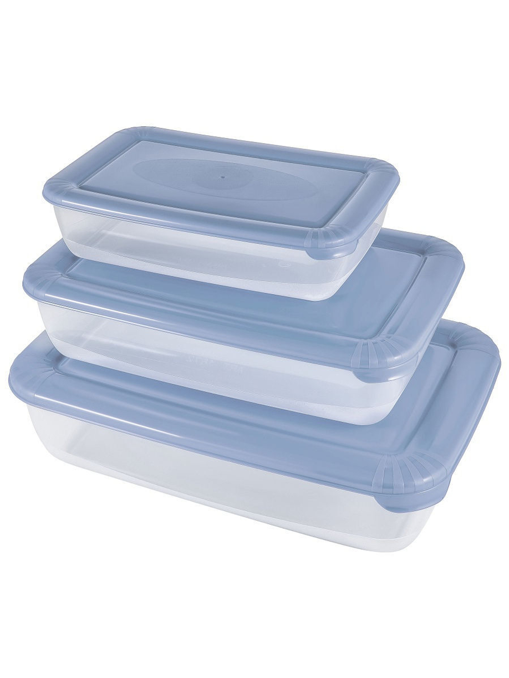 НАБОР ЕМКОСТЕЙ POLAR Д/ХРАНЕНИЯ ПРОДУКТОВ ТУМАННО ГОЛУБОЙ 3ШТ РТ1683ТГ