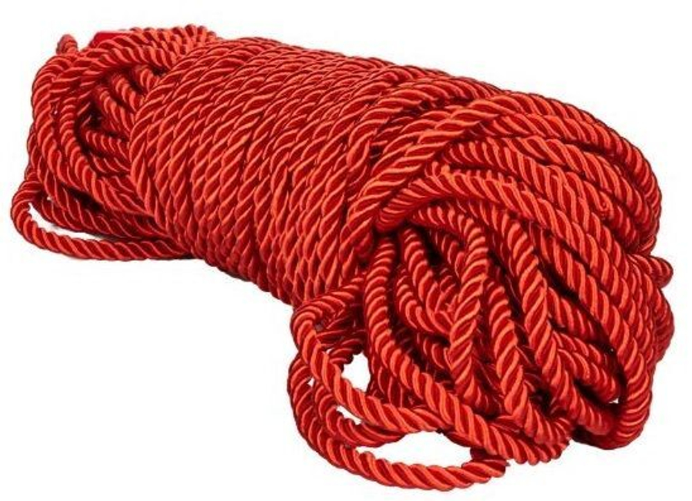 Красная веревка для связывания BDSM Rope - 30 м.