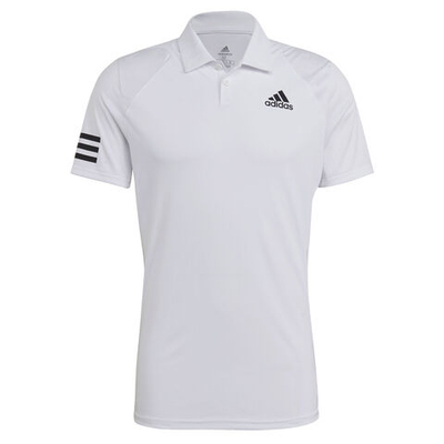 Мужское теннисное поло adidas Club 3 Stripes Polo Men - White, Black