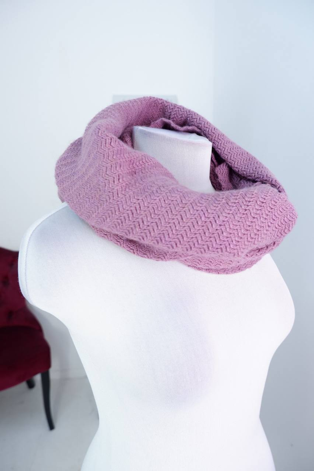 Снуд цвета пыльной розы