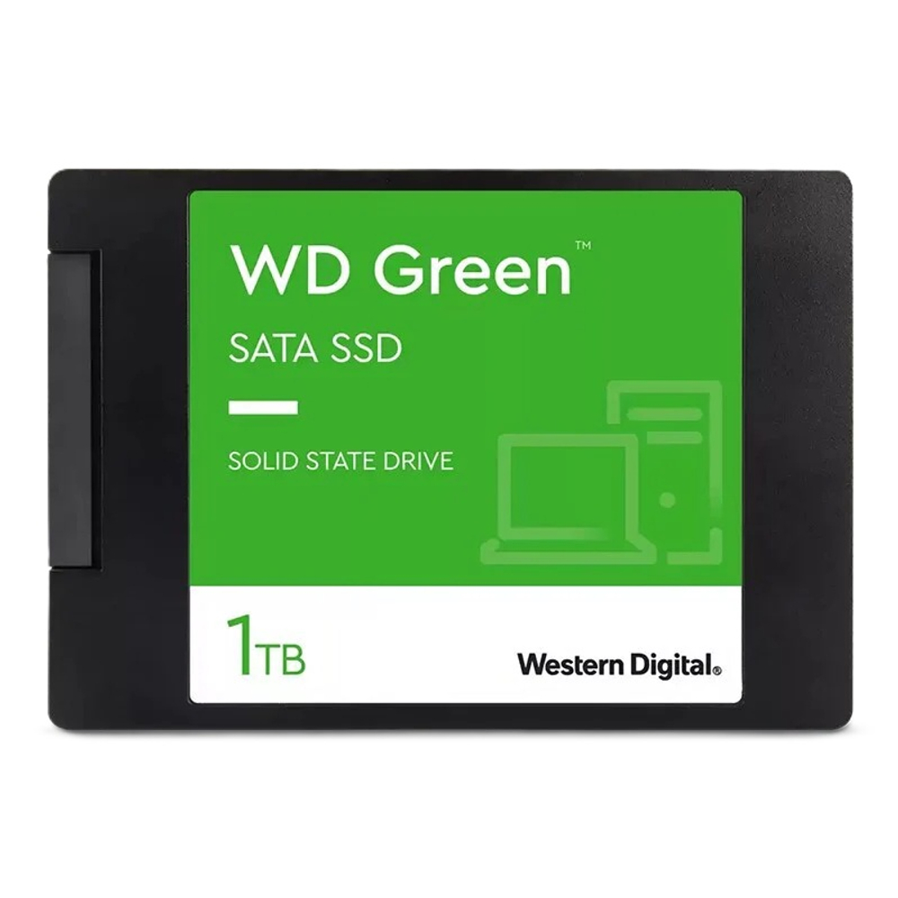 Твердотельный накопитель SSD 1Tb Western Digital Green SSD 2,5”, SATA III, (R/W - 545/510 MB/s) 3D-NAND
