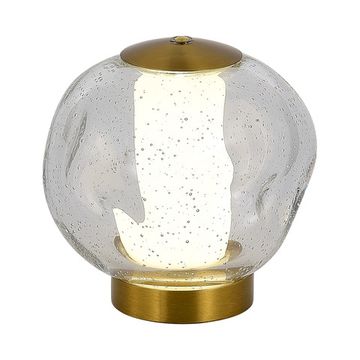 SL6520.304.01 Прикроватная лампа ST-Luce латунь/прозрачный с пузырьками воздуха LED 1*5W 4000K HELMI