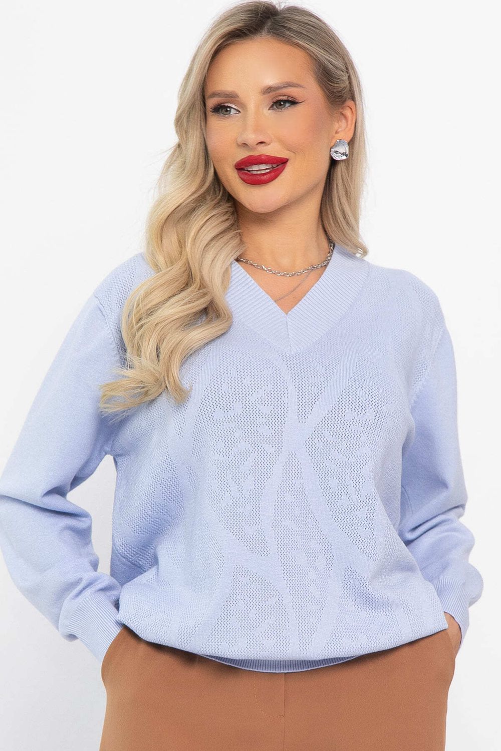 Джемпер хлопковый Карамелька (голубой) Б14627-4М LT Collection