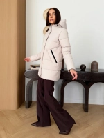 Куртка весенняя удлиненная со съемным капюшоном