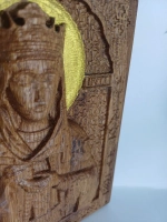 Освященная Икона св. великомученицы Ирины 16,5х14 см дуб