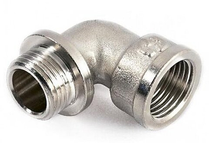STOUT Уголок с упором 3/8" ВР/НР, никелированная латунь (SFT-0016-000038)