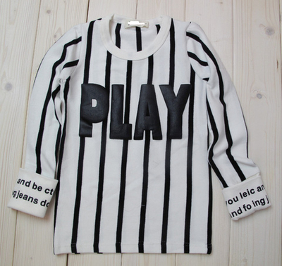 Лонгслив детский в полоску с надписью "Play"