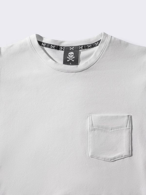 Футболка с карманом белая - фото 5