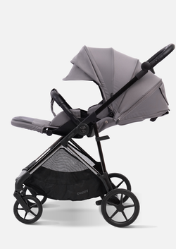 Peppy Коляска прогулочная Amici (Grey) рама Black Chrome (LX)