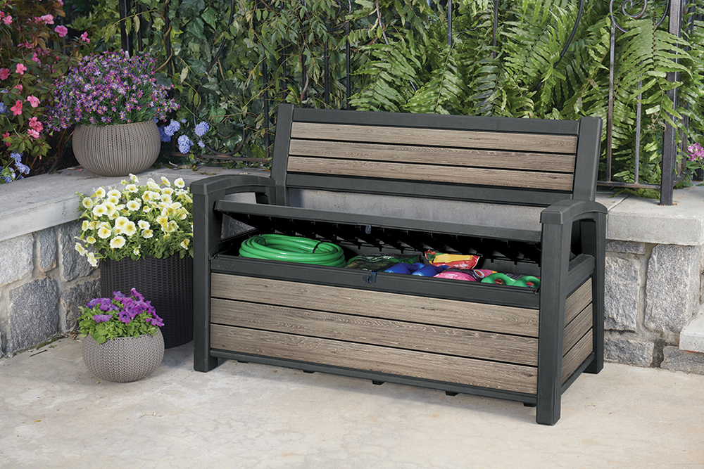 Скамья - сундук Keter Deco Garden Bench ashwood