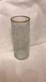 Ваза для цветов и сухоцветов стеклянная серая