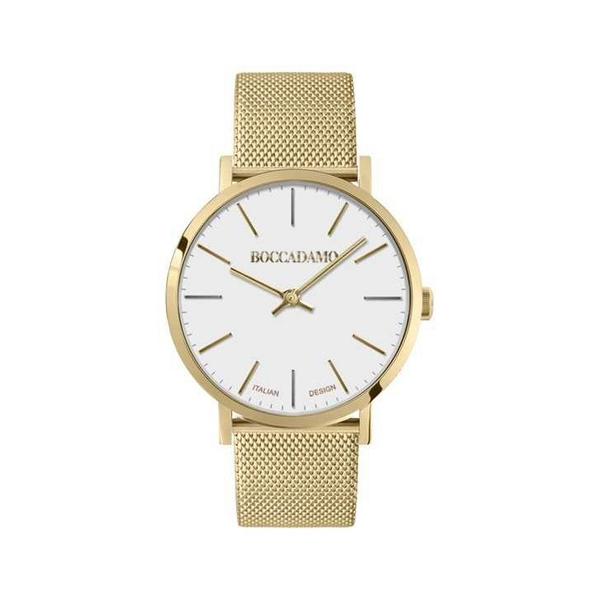 Часы Boccadamo Mya Gold White MY017A BW/G  с минеральным стеклом