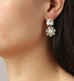 Серьги Dyrberg Kern POPPY SG CRYSTAL / WHITE PEARL 460502