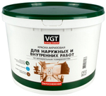 КРАСКА VGT Д/НАРУЖНЫХ И ВНУТР РАБОТ ВДАК-1180 15КГ