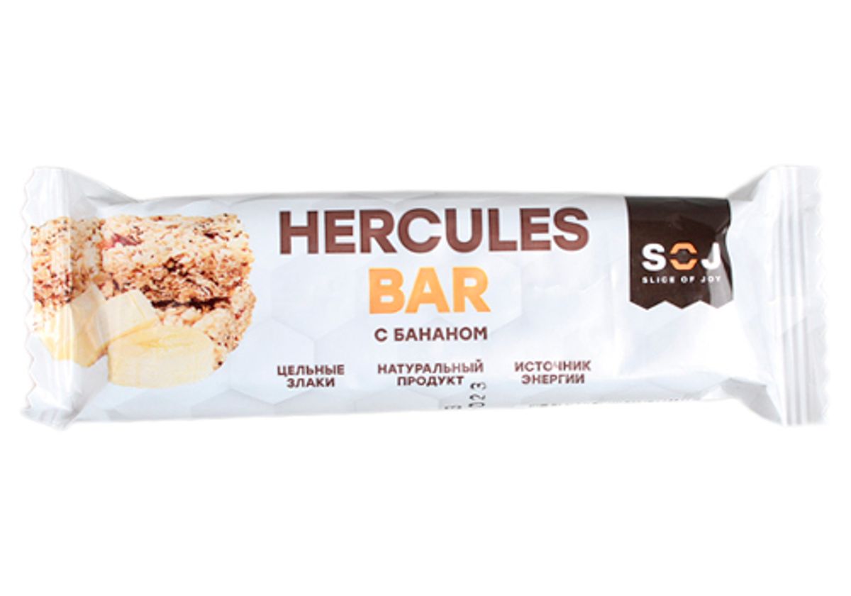 Злаковый батончик Hercules bar с банановым вкусом, 40г