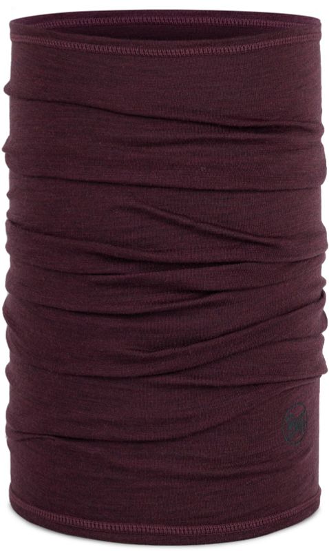 Тонкий шерстяной шарф-труба Buff Merino Lightweight Solid Garnet Фото 1