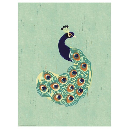 IKEA BILD  (ИКЕА БИЛД)  -  Плакат, павлин, 30x40 см