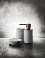 Дозатор Gessi316, настольный, ⌀75хh190 мм, цвет White/Copper Brushed PVD