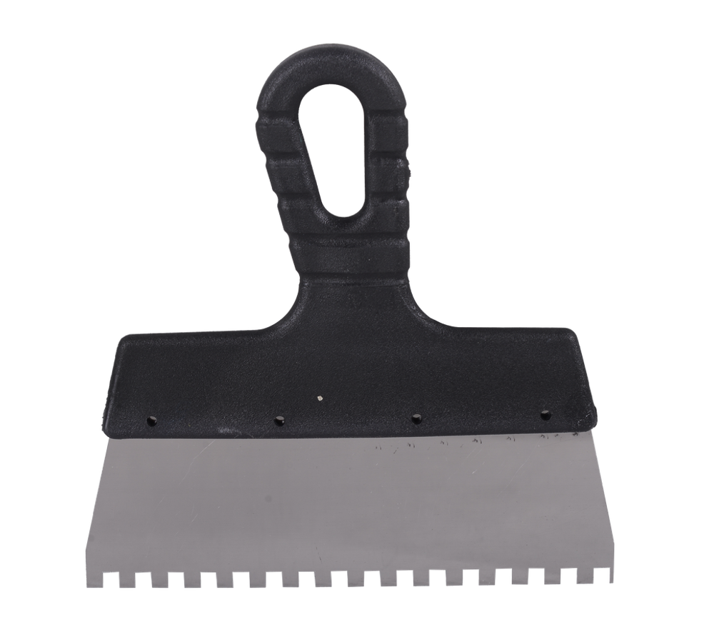 Шпатель ВИХРЬ 6х6 мм, зубчатый, нержавейка, пластик, 200мм