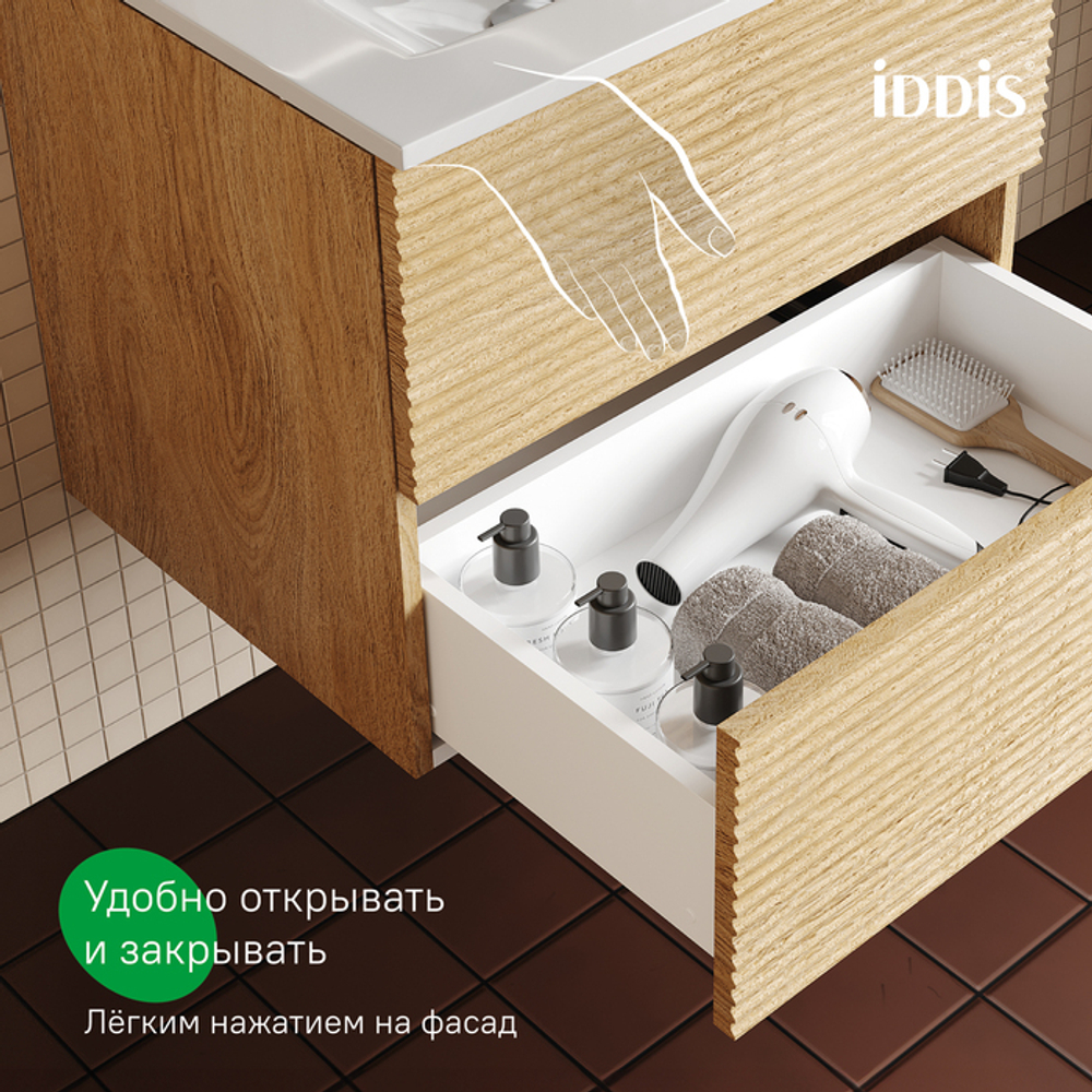 Тумба подвесная IDDIS Bild, 60 см, дуб светлый, BIL60V0i95