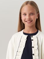 Кардиган школьный для девочки AT585 молочный