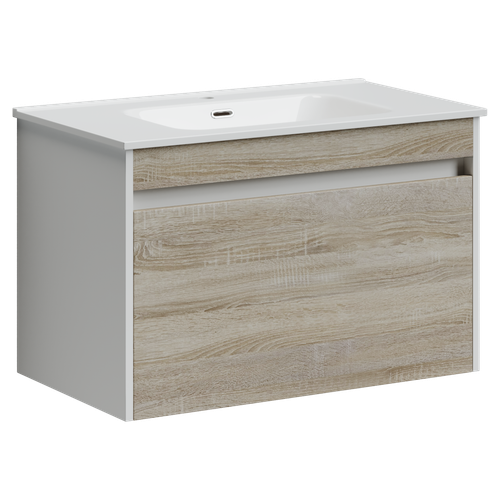 Тумба с раковиной Sancos Smart, 79 см., эмаль белый, SM80E