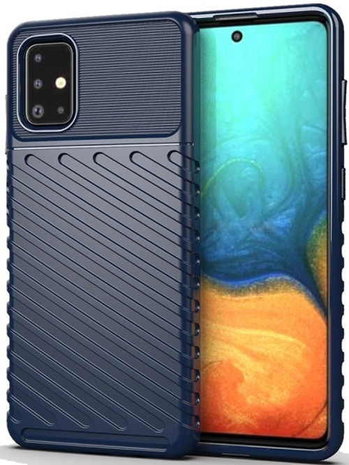 Чехол для Samsung Galaxy A71 цвет Blue (синий), серия Onyx от Caseport