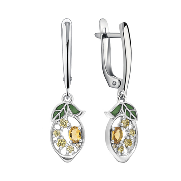 Серьги с подвес элементом Серебро