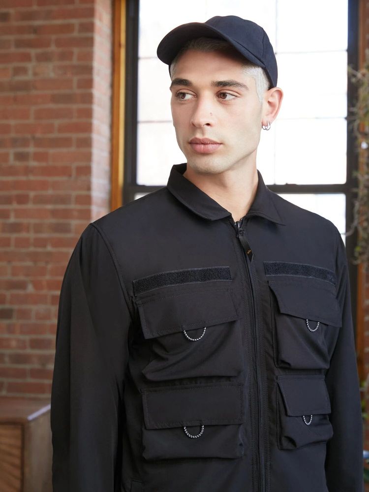 Куртка Alpha Industries Nylon Cargo Shirt Jacket Black (Черная)