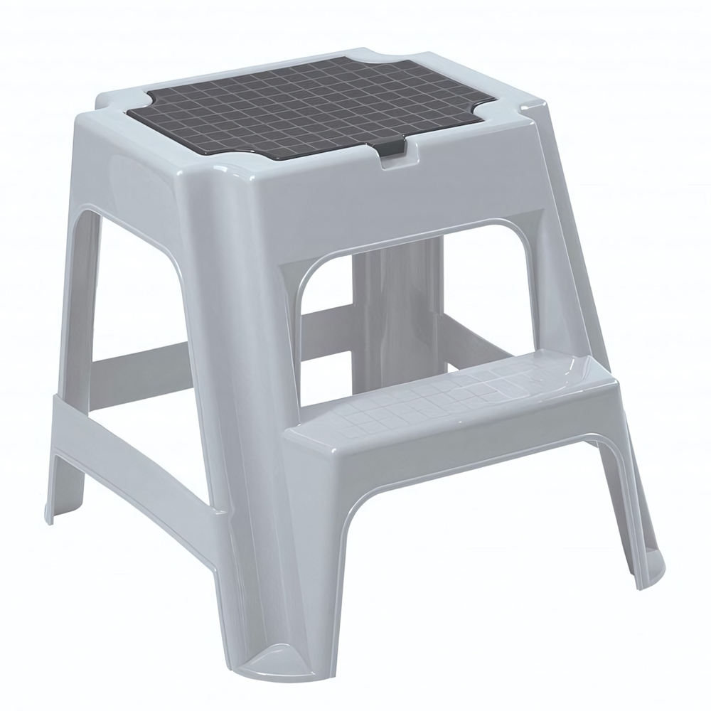 Табурет со ступенькой "volf" 472х486х418 мм (светло-серый)