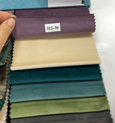 Шторы из однотонного бархата матового, цвет 36 темно-фиолетовый