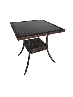 Стол из искусственного ротанга Лайт 65х65 — Шоколад