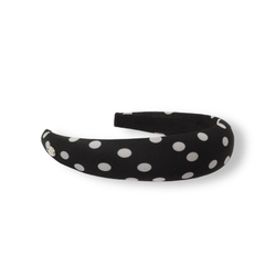 Ободок шелковый в горошек