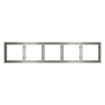 Рамка пластиковая VOLTUM S70 на 5 постов, (сталь)