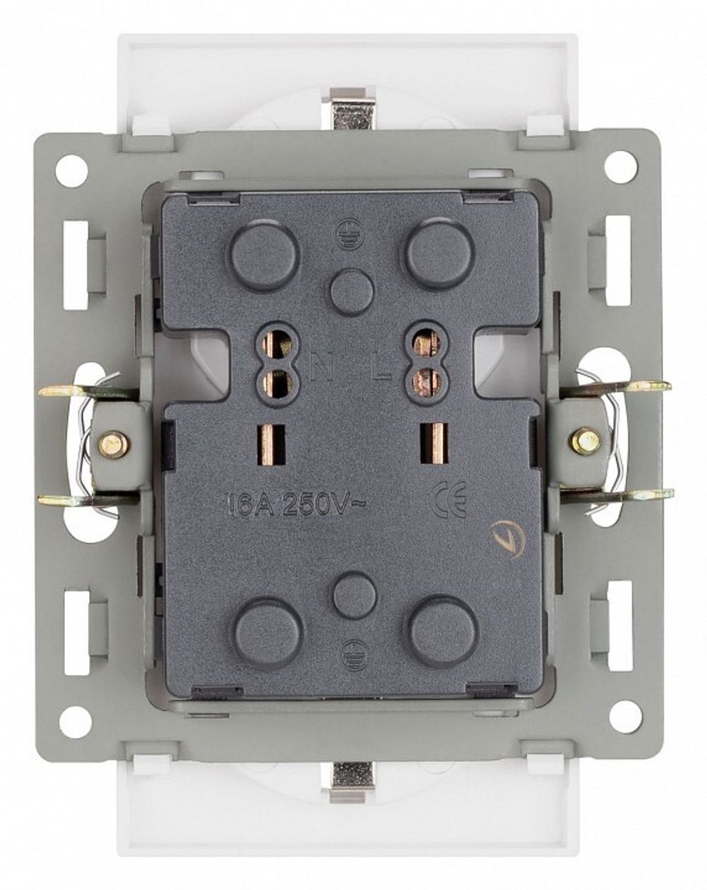 Розетка двойная с заземлением и со шторкой, без рамки Arlight SCT 043764