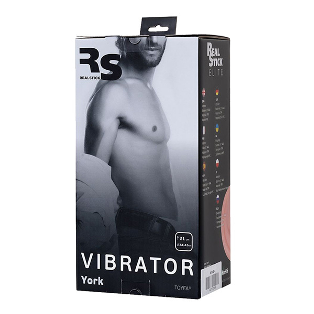 Телесный вибратор-реалистик 21см ToyFa RealStick Elite York 981028-1