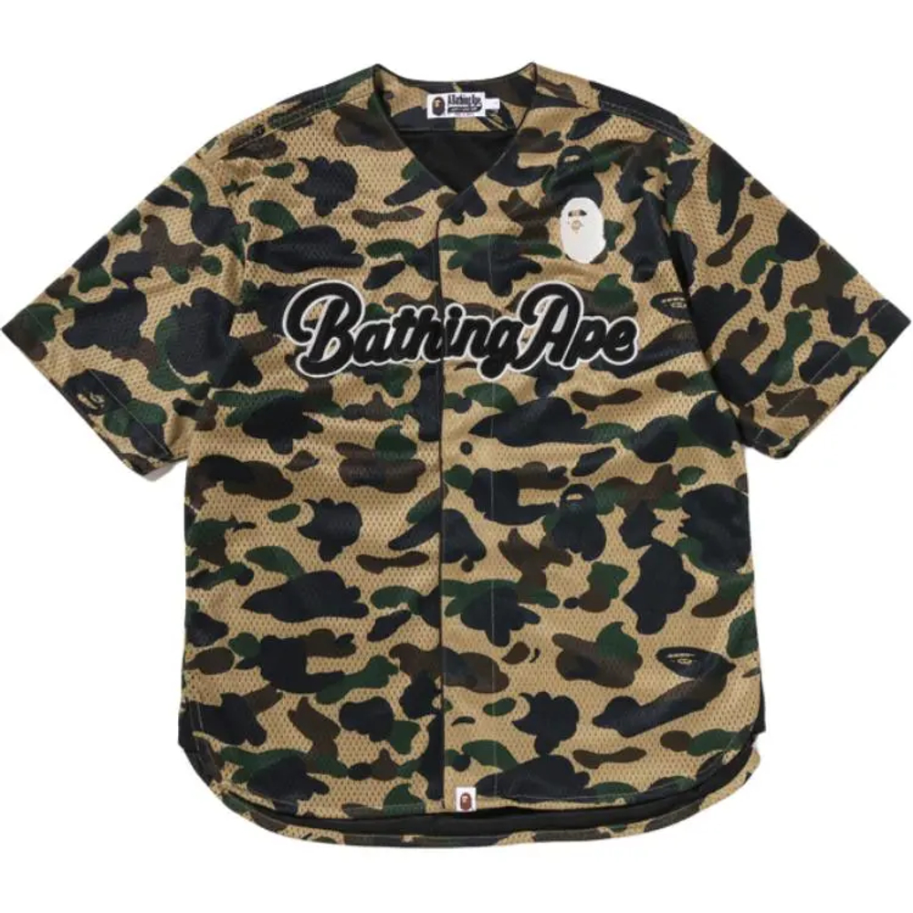 A Bathing Ape Bathing Ape 1st Camo Shirts Camouflage Pattern Moderate Polyester Summer 0zxsrm001321q