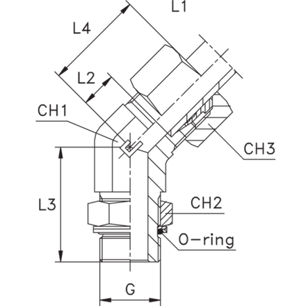 Штуцер FRG45 DS38 BSP1.1/2" (в сборе)