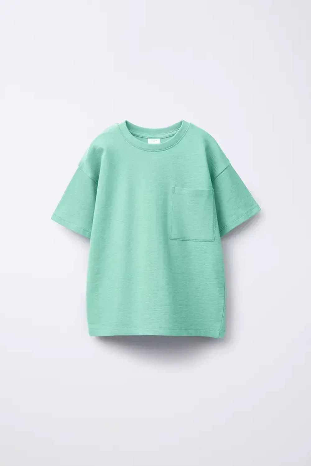 ZARA ОДНОТОННАЯ ПИЖАМА С ФУТБОЛКОЙ И ШОРТАМИ, ЗЕЛЕНЫЙ