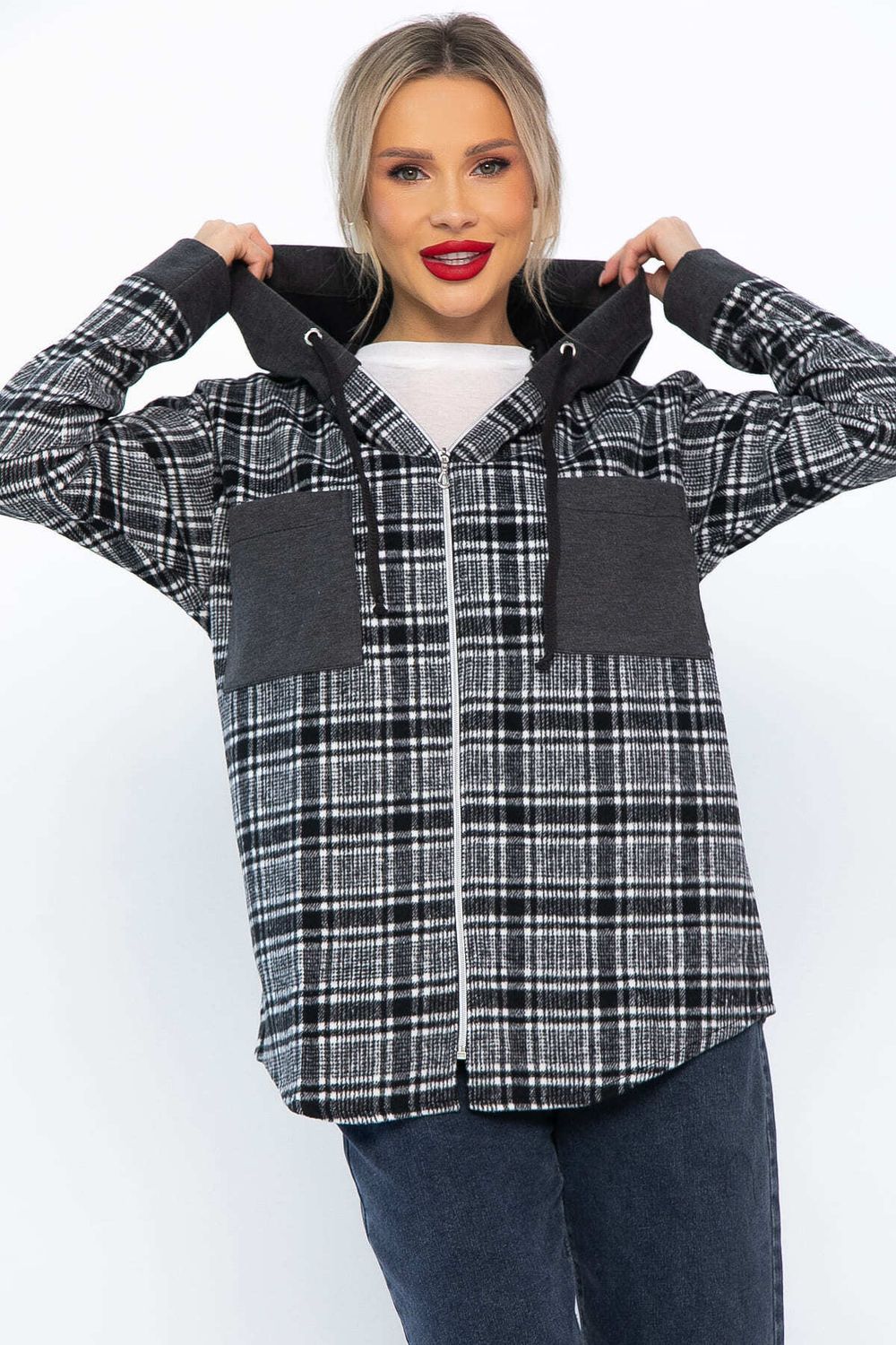 Рубашка с капюшоном Стокгольм (серая) Б14593-50М LT Collection