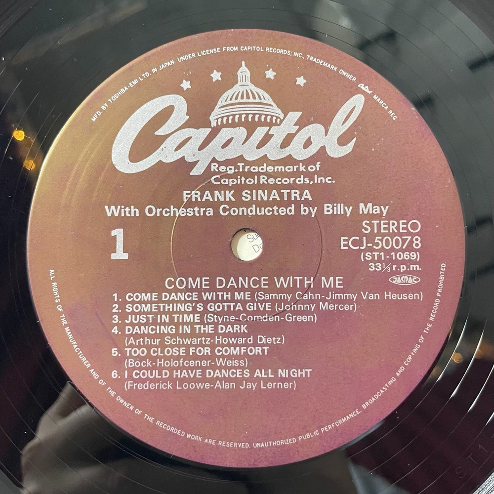 Винтажная виниловая пластинка LP Frank Sinatra Come Dance With Me (Japan 1982) (No Obi)